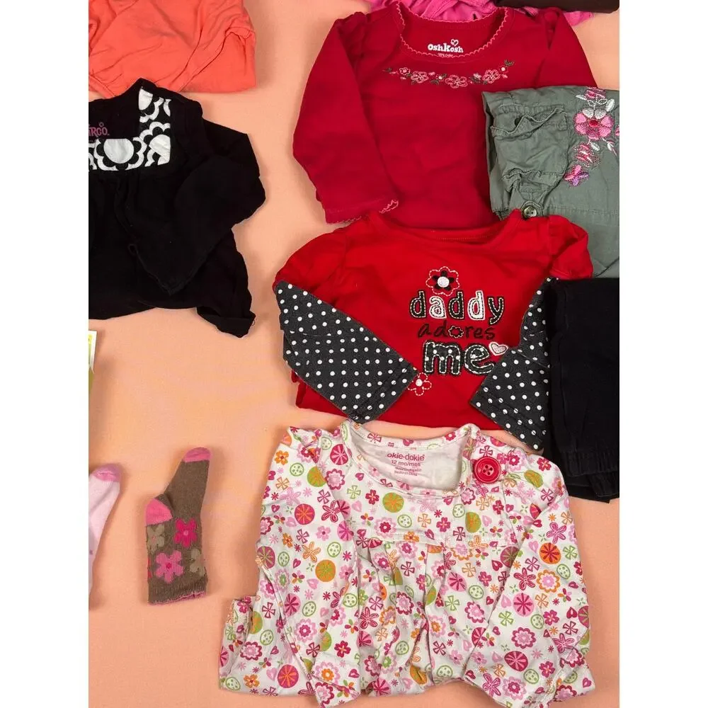 Baby Girl 12M Fall/Winter Clothing Lot – 21 Pieces #474